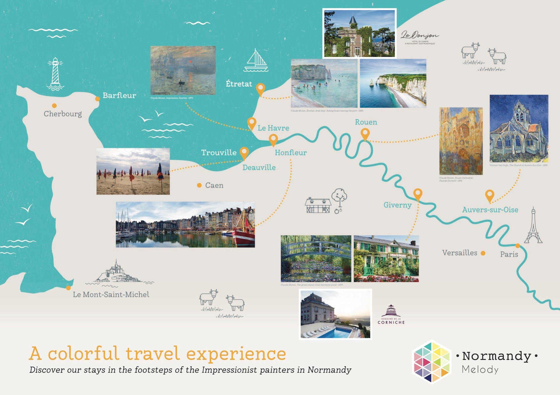 Cartographie-Normandy-Melody_Parcours-1_Sans-Hotels-1 a close up of a map