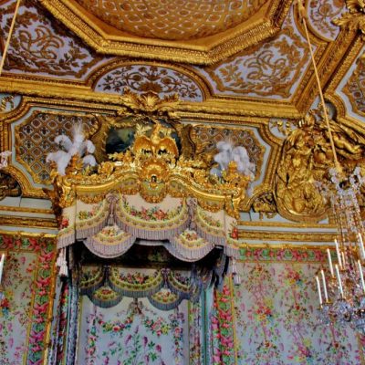 a close up of an old building